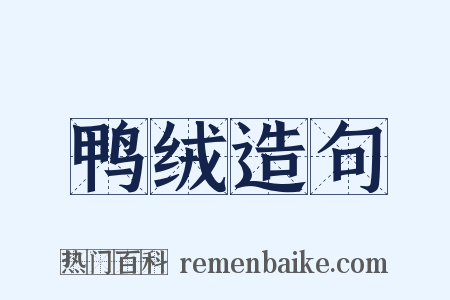 鸭绒造句是什么意思的图片